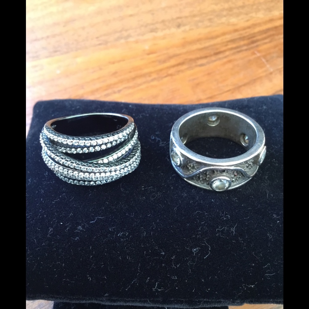 Bundle of 2 Sterling Silver Rings